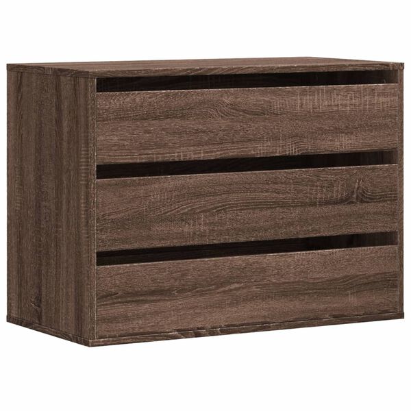 vidaXL Cassettiera Angolo Rovere Marrone 80x41x58cm Legno Multistrato