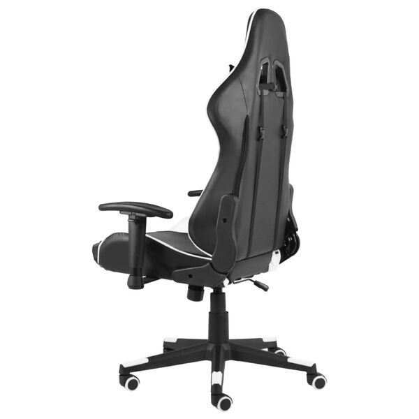 vidaXL Sedia da Gaming Girevole Bianca in PVC