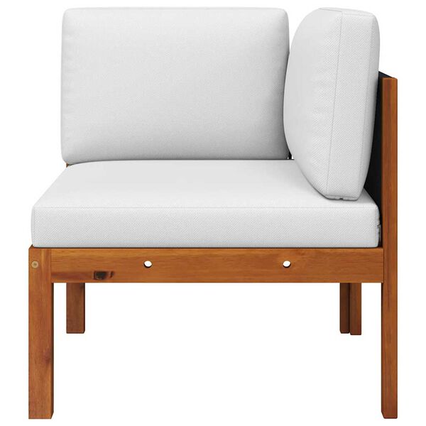 vidaXL Set da giardino 2 pezzi con cuscini in legno di acacia e corda