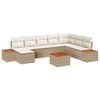 vidaXL Set Divano da Giardino 9 pz Beige Poly Rattan