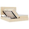 vidaXL Letto con Contenitore Crema 180 x 200 cm Pelle Sintetica