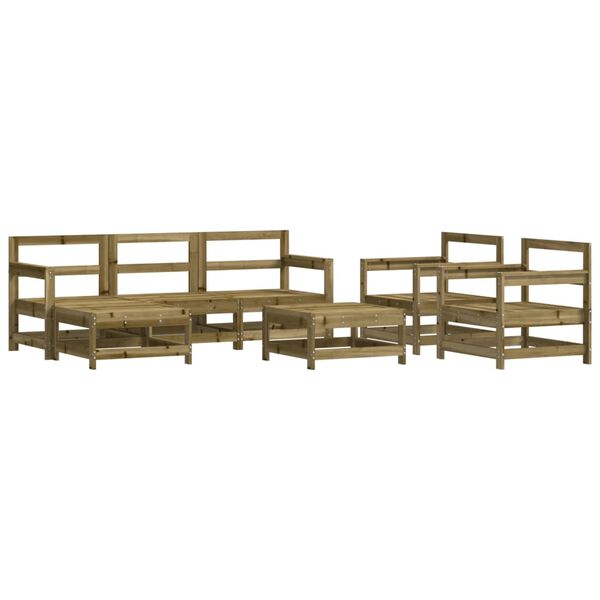 vidaXL Set Salotto da Giardino 7 pz in Legno Impregnato di Pino