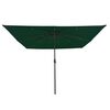 vidaXL Ombrello da giardino Verde e Nero 295 x 295 x 245 cm
