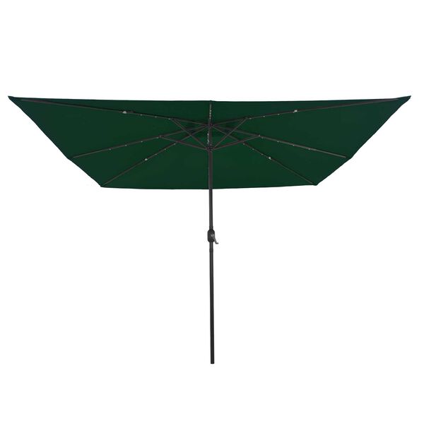vidaXL Ombrello da giardino Verde e Nero 295 x 295 x 245 cm
