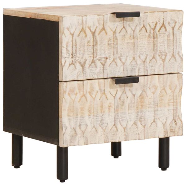 vidaXL Armadio da Notte con cassetto 2 pcs Bianco 40 x 33 x 46 cm