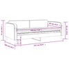 vidaXL Divano Letto con Materasso Grigio Chiaro 90x190 cm in Tessuto