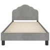 vidaXL Struttura letto bambini con testata Grigio chiaro 90 x 200 cm