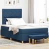 vidaXL Letto a molle con materasso Blu 120 x 200 cm Tessuto