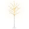vidaXL Betulla con LED Bianco Caldo 96 LED 180 cm