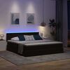 vidaXL Letto con contenitore e LED con led Nero 160 x 200 cm Velluto