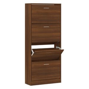 vidaXL Scarpiera Rovere Marrone 63x24x147 cm in Legno Multistrato