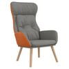 vidaXL Poltrona Rilassante Grigio Chiaro in Tessuto e PVC
