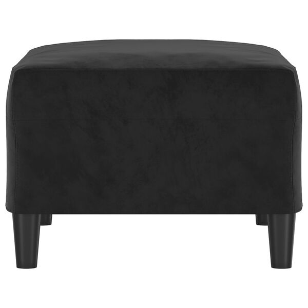 vidaXL Poggiapiedi Nero 70x55x41 cm in Velluto