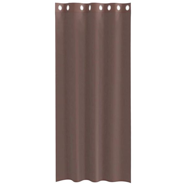 vidaXL Tende in Voile con Occhielli 2 pz Marrone 140x225 cm