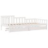 vidaXL Dormeuse con Cassetti Bianco 90x190 cm Legno Massello di Pino