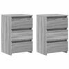 vidaXL Comodini Grigio Sonoma 2 pz 40x35x62,5 cm in Legno Multistrato