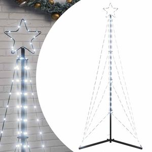vidaXL Albero di Natale a LED 363 LED Bianco Freddo 182 cm