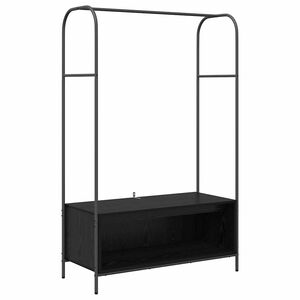 vidaXL Stendibiancheria Nero 100 x 44 x 160 cm Legno ingegnerizzato