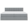 vidaXL Letto con Contenitore con materasso Grigio chiaro 180 x 200 cm