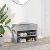 vidaXL Panca Portascarpe Grigio Cemento 60x30x45 cm in Truciolato