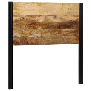 vidaXL Testiera 100 cm in Legno Massello di Mango e Ferro