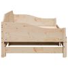 vidaXL Divano Letto con Letto Estraibile 90x200cm Legno Massello Pino
