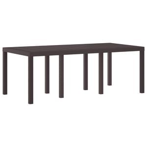 vidaXL Tavolo da Giardino Marrone 200 x 100 x 73 cm polyrattan