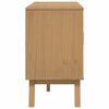 vidaXL Credenza OLDEN Marrone 114x43x73,5 cm in Legno Massello di Pino