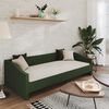 vidaXL Dormeuse con Materasso USB Verde Scuro in Tessuto 90x200 cm