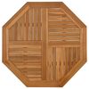 vidaXL Piano per Tavolo 90x90x2,5 cm Ottagonale Legno Massello di Teak