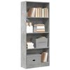 vidaXL Libreria Grigio Cemento 60x24x143 cm in Legno Multistrato