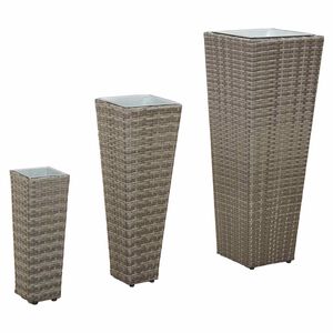 vidaXL Set da esterno 3 pz 30 x 30 x 80 cm Metallo