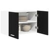 vidaXL Armadio pensile 2 pcs Rovere Nero e Bianco 60 x 31 x 40 cm