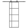 vidaXL Porta Scorrevole con Ferramenta Nera 76x205 cm in Vetro ESG