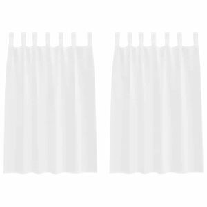vidaXL Tenda in Velo con tende 2 pcs Bianco 140 x 140 cm Poliestere