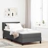 vidaXL Letto a molle con materasso Grigio scuro 200 x 80 cm Poliestere