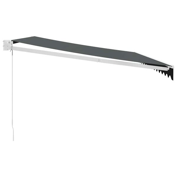 vidaXL Tenda da Sole Retrattile Antracite 4,5x3 m Tessuto e Alluminio
