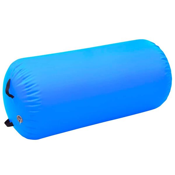 vidaXL Rotolo da Ginnastica Gonfiabile con Pompa 120x90 cm in PVC Blu