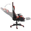 vidaXL Sedia da Gaming Girevole con Poggiapiedi Rossa in PVC
