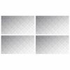 vidaXL Gradini per Scale 4 pz 90 x 50 cm Argento Alluminio