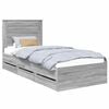 vidaXL Struttura del letto con cassetto Grigio Sonoma 90 x 200 cm