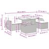 vidaXL Set Divano da Giardino 6 pz con Cuscini Beige in Polyrattan