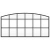 vidaXL Specchio da Parete Nero 80x40 cm Arco in Ferro