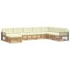 vidaXL Set di divani da esterno 8 pz Bianco e Crema