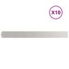 vidaXL Bordura per Prato 10 pz 10 x 103 cm Acciaio Inox Argento