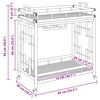 vidaXL Carrello da vino con ruote Naturale 85 x 50 x 93 cm Bamb&ugrave;