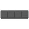 vidaXL Mobile Porta TV Grigio 156x37x45 cm in Legno Massello di Pino