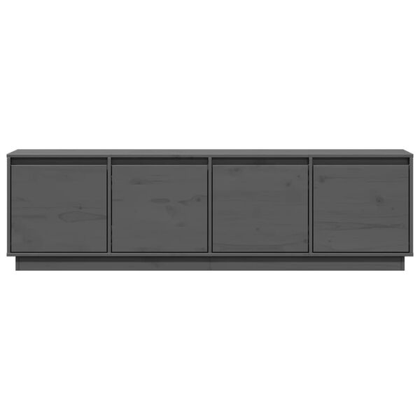 vidaXL Mobile Porta TV Grigio 156x37x45 cm in Legno Massello di Pino