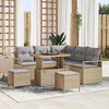 vidaXL Set Divano da Giardino con cuscino 8 pcs Beige e Grigio Chiaro