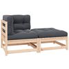 vidaXL Set Divani da Giardino 2 pz con Cuscini Legno Massello Pino